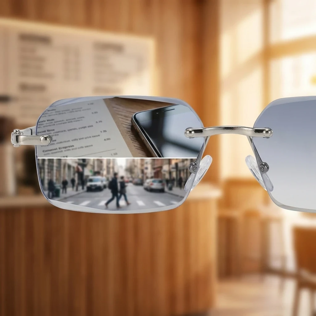 Near and far focus through Blue View lenses